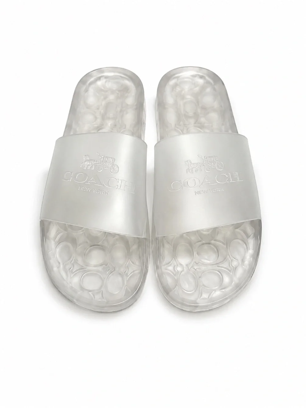 Coach Clear Jelly Slide Sandals - Transparent